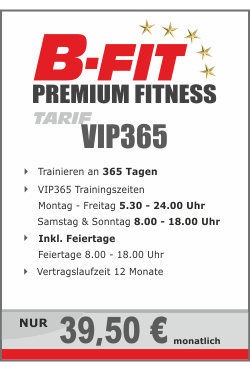 VIP365 - An 365 Tagen im Jahr trainieren